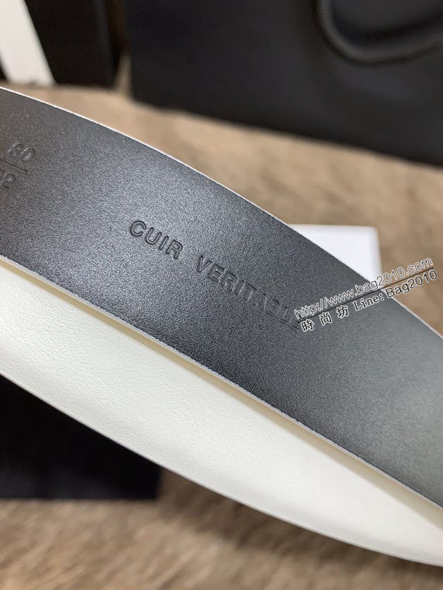 Chanel女士皮帶 香奈兒鑲嵌鑽石珍珠扣腰帶 香奈兒20新款字母LOGO秀款皮帶  jjp1179